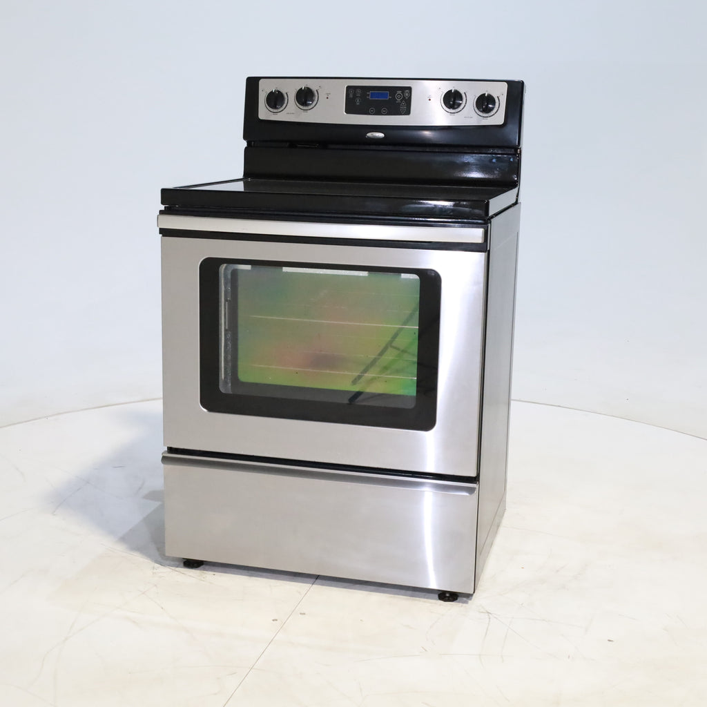 Pictures of Stainless Steel Whirlpool 4.8 cu. ft. 4 Burner Freestanding Electric Range with Ceramic Glass Cooktop - Certified Refurbished - Neu Appliance Outlet - Discount Appliance Outlet in Austin, Tx