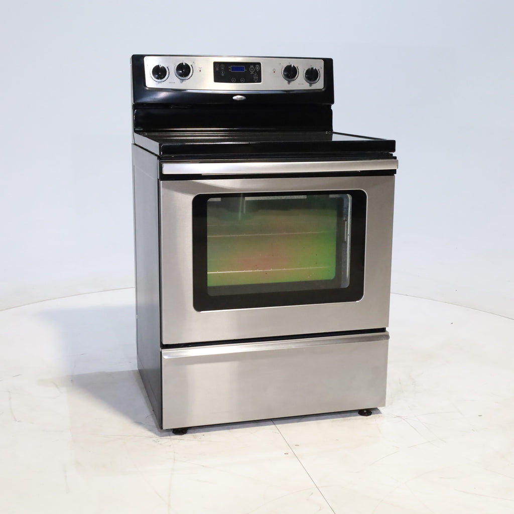 Pictures of Stainless Steel Whirlpool 4.8 cu. ft. 4 Burner Freestanding Electric Range with Ceramic Glass Cooktop - Certified Refurbished - Neu Appliance Outlet - Discount Appliance Outlet in Austin, Tx