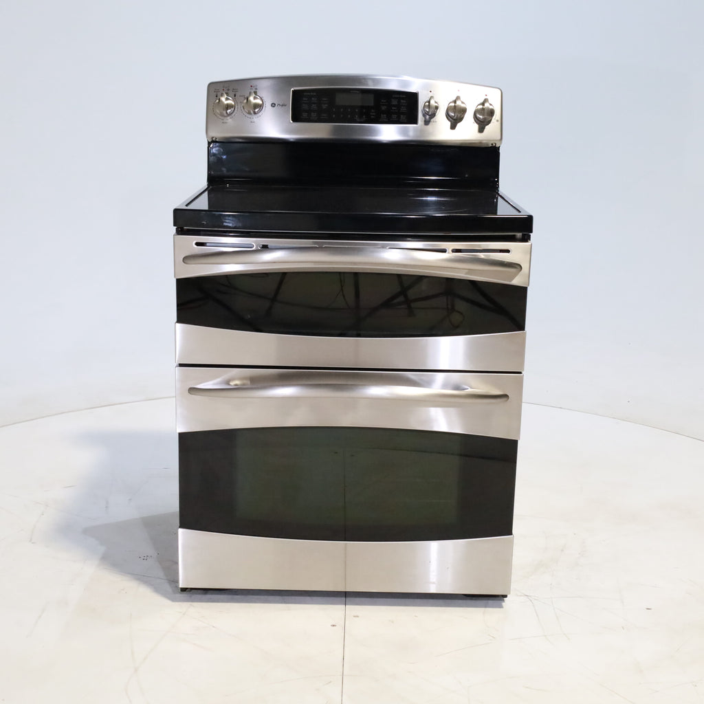 Pictures of Stainless Steel GE Profile 6.6 cu. ft. 5 Heating Element Freestanding Electric Range with Double Oven - Certified Refurbished - Neu Appliance Outlet - Discount Appliance Outlet in Austin, Tx