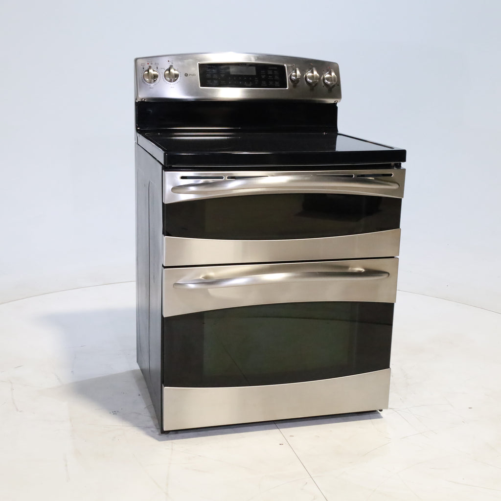 Pictures of Stainless Steel GE Profile 6.6 cu. ft. 5 Heating Element Freestanding Electric Range with Double Oven - Certified Refurbished - Neu Appliance Outlet - Discount Appliance Outlet in Austin, Tx