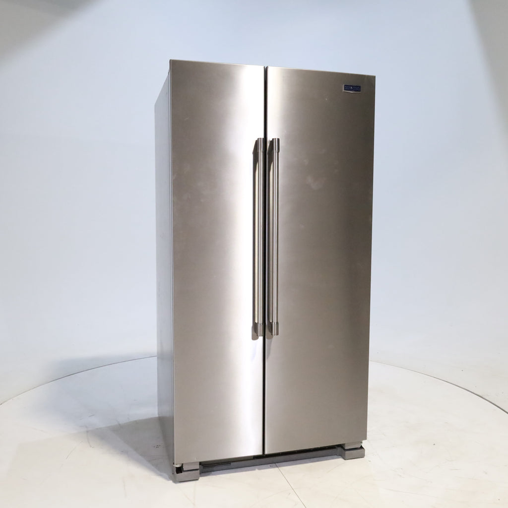 Pictures of Fingerprint Resistant Stainless Steel Maytag 24.9 cu. ft. Side by Side Refrigerator with Non-Dispense Layout - Certified Refurbished - Neu Appliance Outlet - Discount Appliance Outlet in Austin, Tx