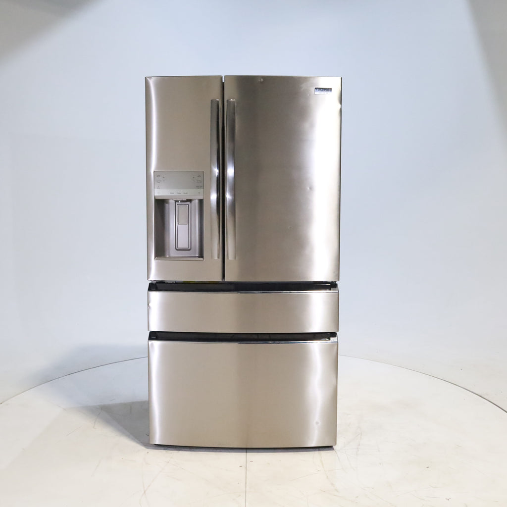 Pictures of Counter-Depth Smudge-Proof Stainless Steel ENERGY STAR Frigidaire Gallery 21.5 cu. ft 4 Door French Door Refrigerator with OpenAccess Door - Scratch & Dent - Moderate - Neu Appliance Outlet - Discount Appliance Outlet in Austin, Tx