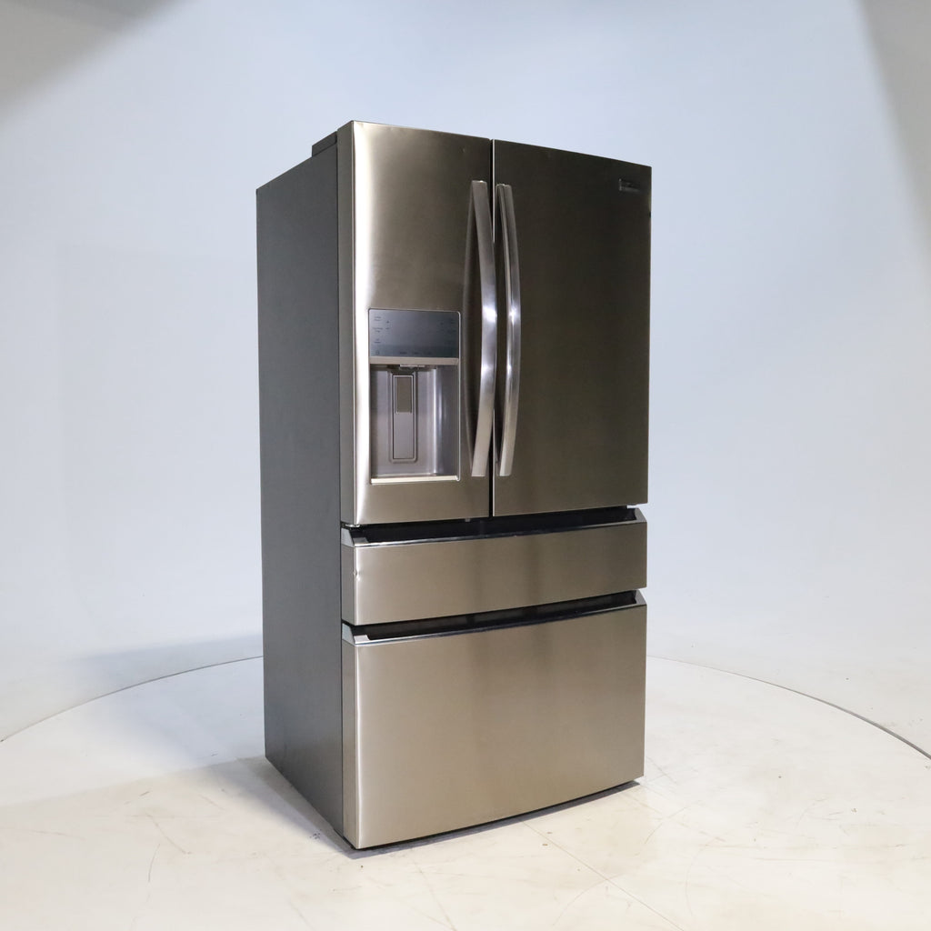 Pictures of Counter-Depth Smudge-Proof Stainless Steel ENERGY STAR Frigidaire Gallery 21.5 cu. ft 4 Door French Door Refrigerator with OpenAccess Door - Scratch & Dent - Moderate - Neu Appliance Outlet - Discount Appliance Outlet in Austin, Tx