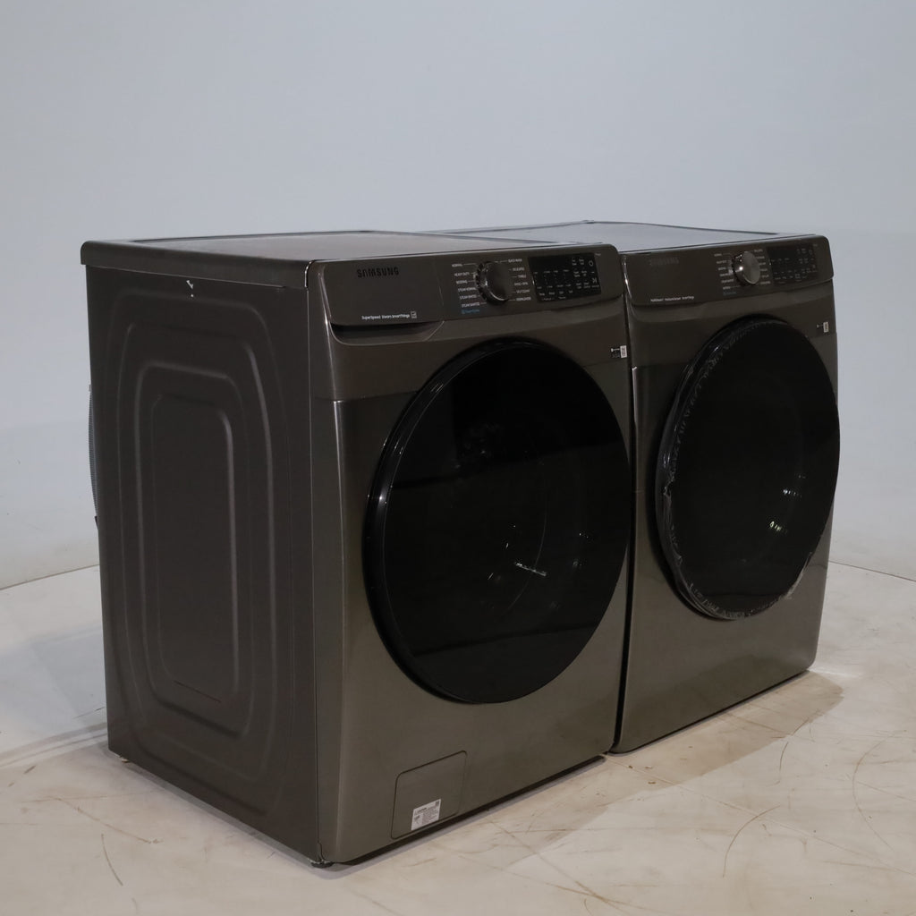 Pictures of Platinum ENERGY STAR Samsung 4.5 cu. ft. Front Load Washer with WiFi Connectivity and 7.5 cu. ft. Front Load Electric Dryer with Steam - Certified Refurbished - Neu Appliance Outlet - Discount Appliance Outlet in Austin, Tx