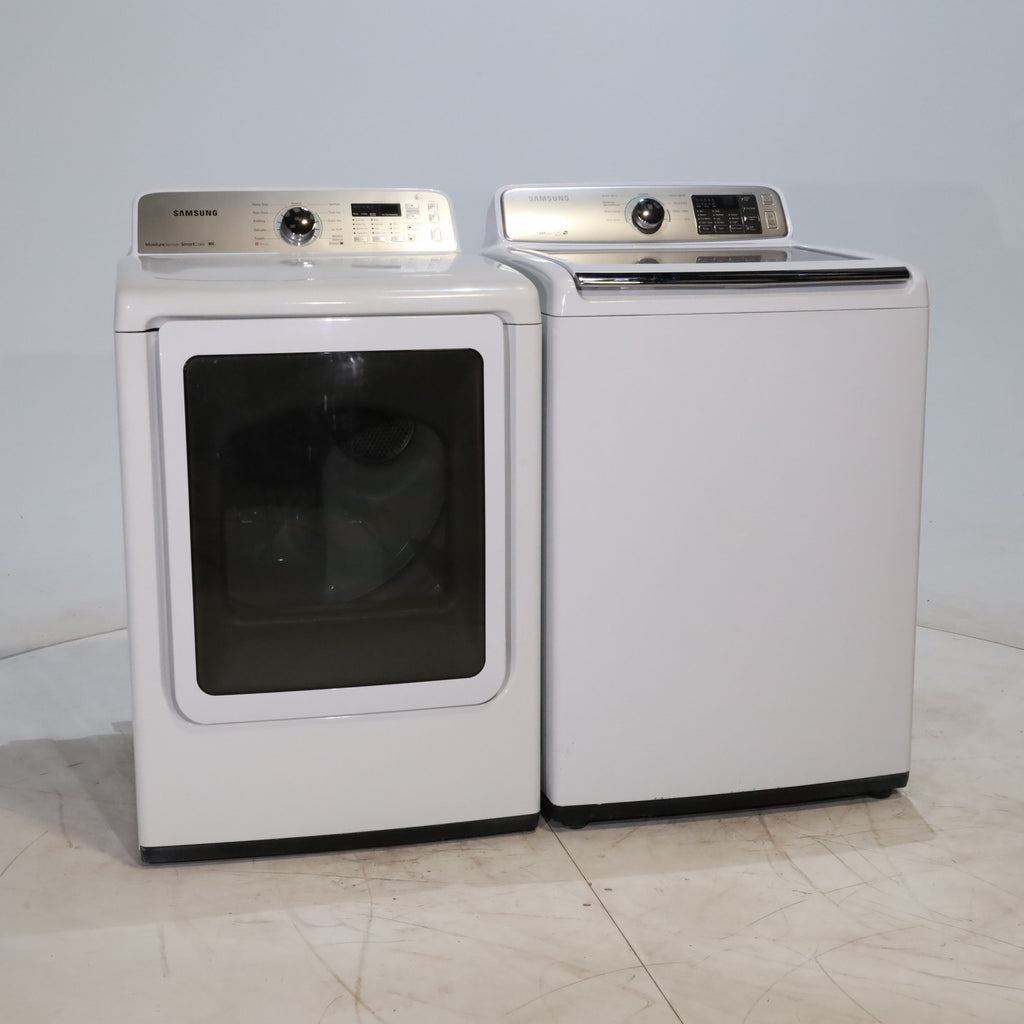 Pictures of ENERGY STAR Samsung 4.5 cu. ft. Top Load Washing Machine with Deep Fill and 7.3 cu. ft. Electric Dryer with Smart Care - Scratch & Dent - Minor - Neu Appliance Outlet - Discount Appliance Outlet in Austin, Tx