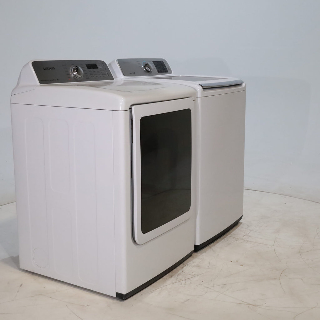 Pictures of ENERGY STAR Samsung 4.5 cu. ft. Top Load Washing Machine with Deep Fill and 7.3 cu. ft. Electric Dryer with Smart Care - Scratch & Dent - Minor - Neu Appliance Outlet - Discount Appliance Outlet in Austin, Tx