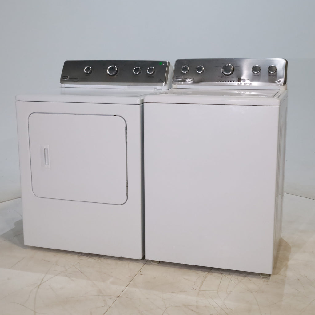 Pictures of *Manager Special* Maytag ENERGY STAR 3.8 cu ft Top-Load Washing Machine with Self-Clean Feature and 7.0 cu. ft. Electric Dryer with IntelliDry Sensor - Certified Refurbished - Neu Appliance Outlet - Discount Appliance Outlet in Austin, Tx