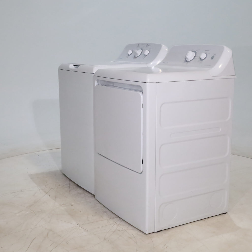 Pictures of Hotpoint 3.8 cu. ft. Top Load Washing Machine with Stainless Steel Basket and 6.2 cu. ft. Gas Dryer with 120 ft. Venting Capability - Scratch & Dent - Minor - Neu Appliance Outlet - Discount Appliance Outlet in Austin, Tx