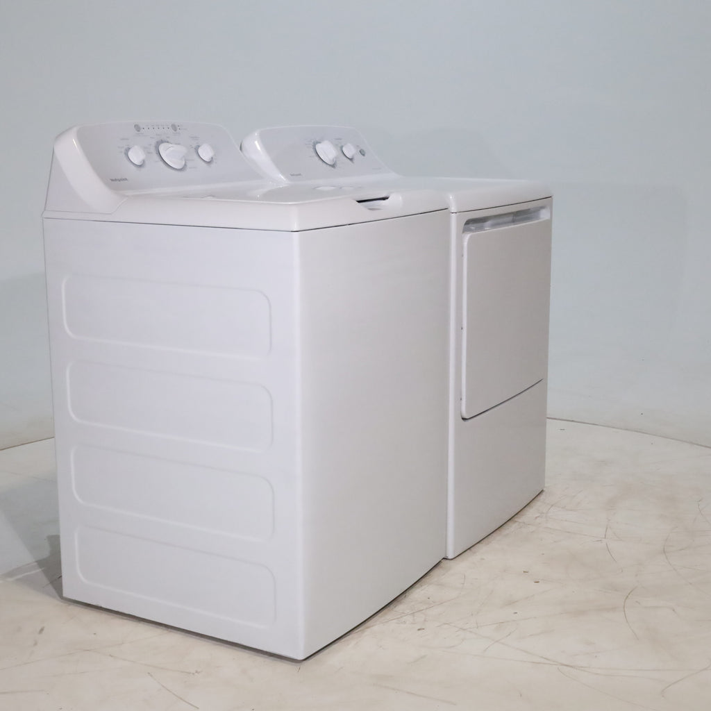 Pictures of Hotpoint 3.8 cu. ft. Top Load Washing Machine with Stainless Steel Basket and 6.2 cu. ft. Gas Dryer with 120 ft. Venting Capability - Scratch & Dent - Minor - Neu Appliance Outlet - Discount Appliance Outlet in Austin, Tx