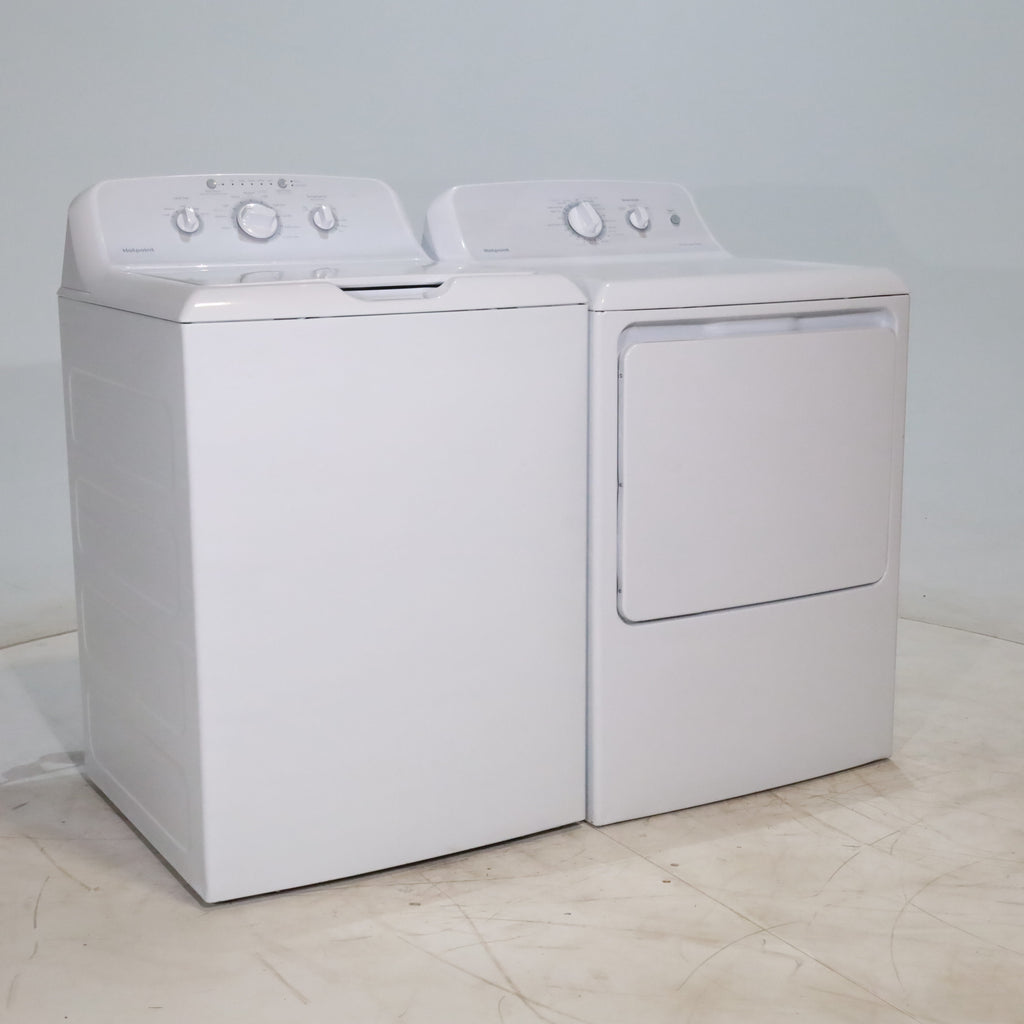 Pictures of Hotpoint 3.8 cu. ft. Top Load Washing Machine with Stainless Steel Basket and 6.2 cu. ft. Gas Dryer with 120 ft. Venting Capability - Scratch & Dent - Minor - Neu Appliance Outlet - Discount Appliance Outlet in Austin, Tx