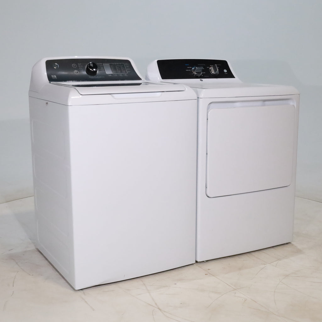 Pictures of GE 4.5 cu. ft. Top Load Washer with Water Level Control and 6.2 cu. ft. Gas Dryer with up to 120 ft. Venting - Scratch & Dent - Minor - Neu Appliance Outlet - Discount Appliance Outlet in Austin, Tx