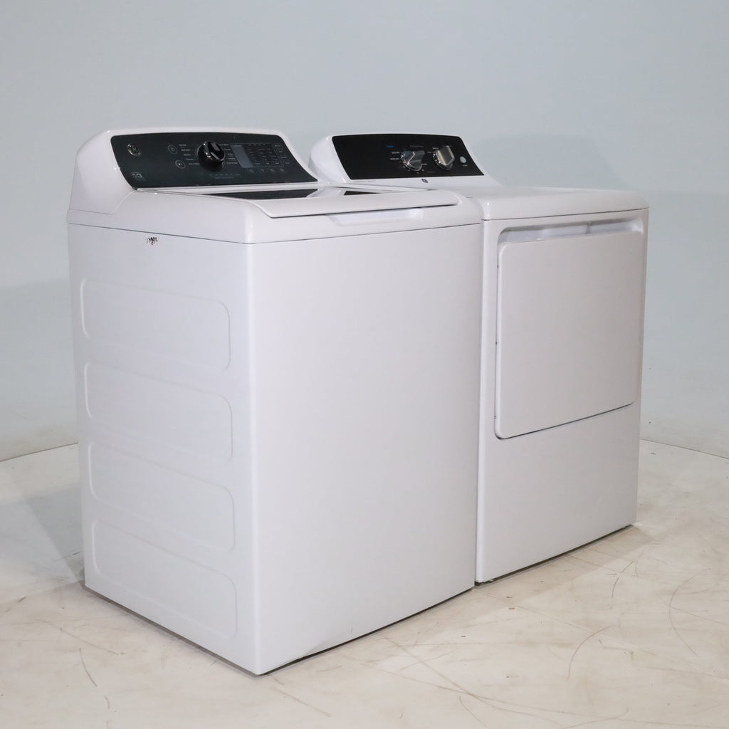 Pictures of GE 4.5 cu. ft. Top Load Washer with Water Level Control and 6.2 cu. ft. Gas Dryer with up to 120 ft. Venting - Scratch & Dent - Minor - Neu Appliance Outlet - Discount Appliance Outlet in Austin, Tx