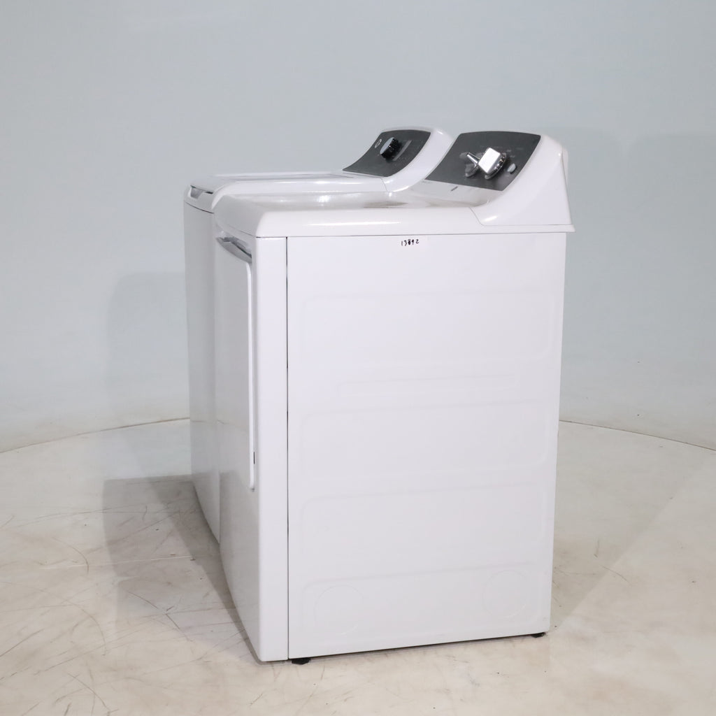 Pictures of GE 4.5 cu. ft. Top Load Washer with Water Level Control and 6.2 cu. ft. Gas Dryer with up to 120 ft. Venting - Scratch & Dent - Minor - Neu Appliance Outlet - Discount Appliance Outlet in Austin, Tx