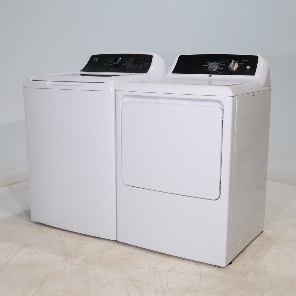 Pictures of GE 4.5 cu. ft. Top Load Washer with Water Level Control and 6.2 cu. ft. Gas Dryer with up to 120 ft. Venting - Scratch & Dent - Minor - Neu Appliance Outlet - Discount Appliance Outlet in Austin, Tx