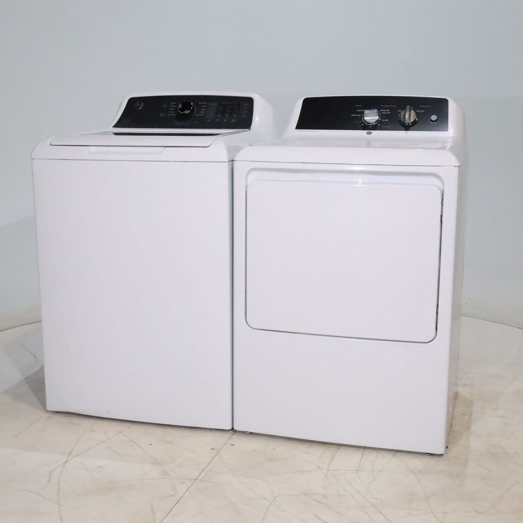 Pictures of GE 4.5 cu. ft. Top Load Washer with Water Level Control and 6.2 cu. ft. Gas Dryer with up to 120 ft. Venting - Scratch & Dent - Minor - Neu Appliance Outlet - Discount Appliance Outlet in Austin, Tx