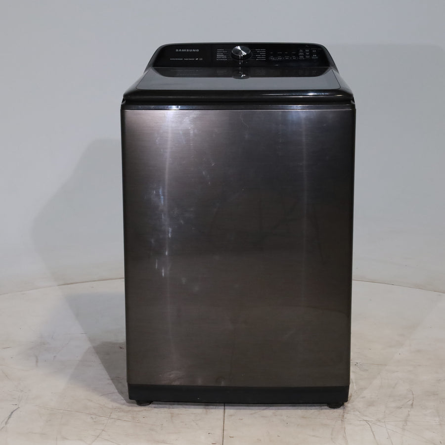 Black Stainless Steel ENERGY STAR Samsung 5.0 cu. ft. Top Load Washer with Active Water Jet - Scratch & Dent - Minor