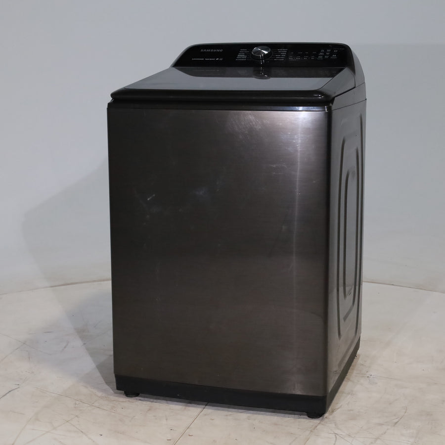 Black Stainless Steel ENERGY STAR Samsung 5.0 cu. ft. Top Load Washer with Active Water Jet - Scratch & Dent - Minor