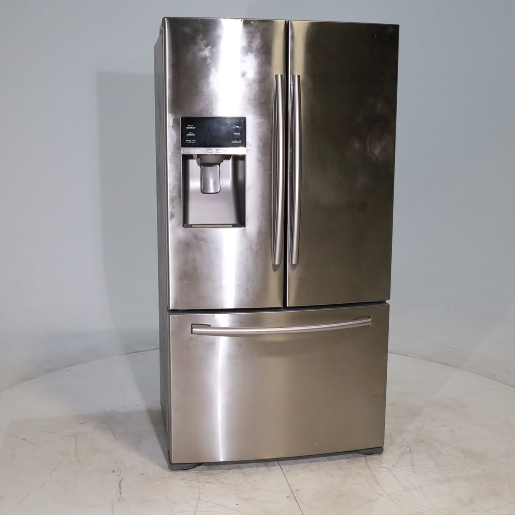 Pictures of Counter Depth Stainless Steel ENERGY STAR Samsung 22.5 cu. ft. 3 Door French Door Refrigerator with Dual Ice Maker  - Certified Refurbished - Neu Appliance Outlet - Discount Appliance Outlet in Austin, Tx