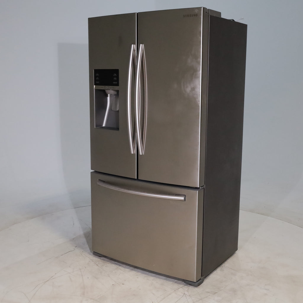 Pictures of Counter Depth Stainless Steel ENERGY STAR Samsung 22.5 cu. ft. 3 Door French Door Refrigerator with Dual Ice Maker  - Certified Refurbished - Neu Appliance Outlet - Discount Appliance Outlet in Austin, Tx