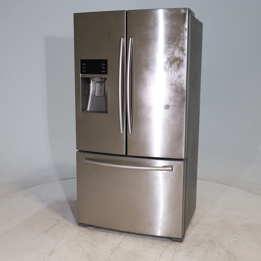 Pictures of Counter Depth Stainless Steel ENERGY STAR Samsung 22.5 cu. ft. 3 Door French Door Refrigerator with Dual Ice Maker  - Certified Refurbished - Neu Appliance Outlet - Discount Appliance Outlet in Austin, Tx