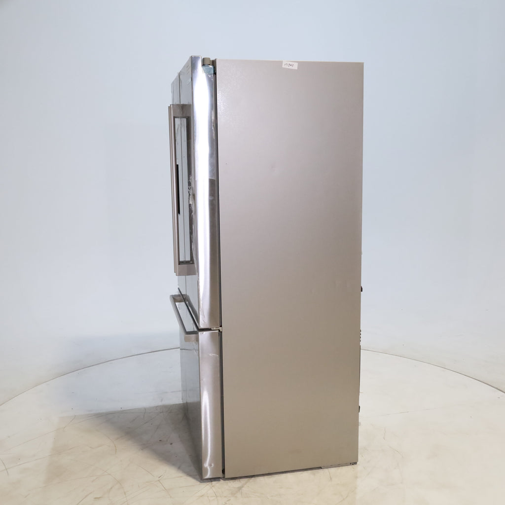 Pictures of Stainless Steel Counter Depth Bosch 500 Series 21.6 cu. ft. 3 Door French Door Refrigerator with Exterior Water and Ice - Scratch & Dent - Moderate - Neu Appliance Outlet - Discount Appliance Outlet in Austin, Tx