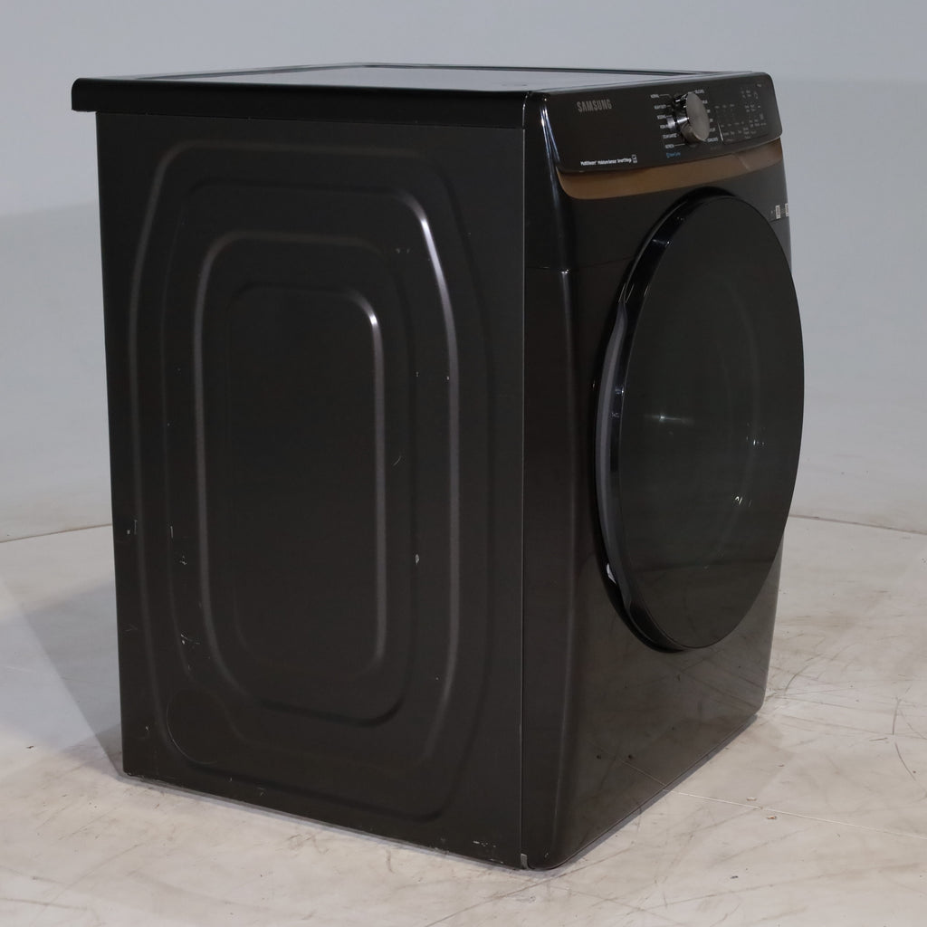 Pictures of Fingerprint Resistant Black Stainless Steel ENERGY STAR Samsung 7.5 cu. ft. Frontload Gas Dryer with Steam- Scratch & Dent - Minor - Neu Appliance Outlet - Discount Appliance Outlet in Austin, Tx