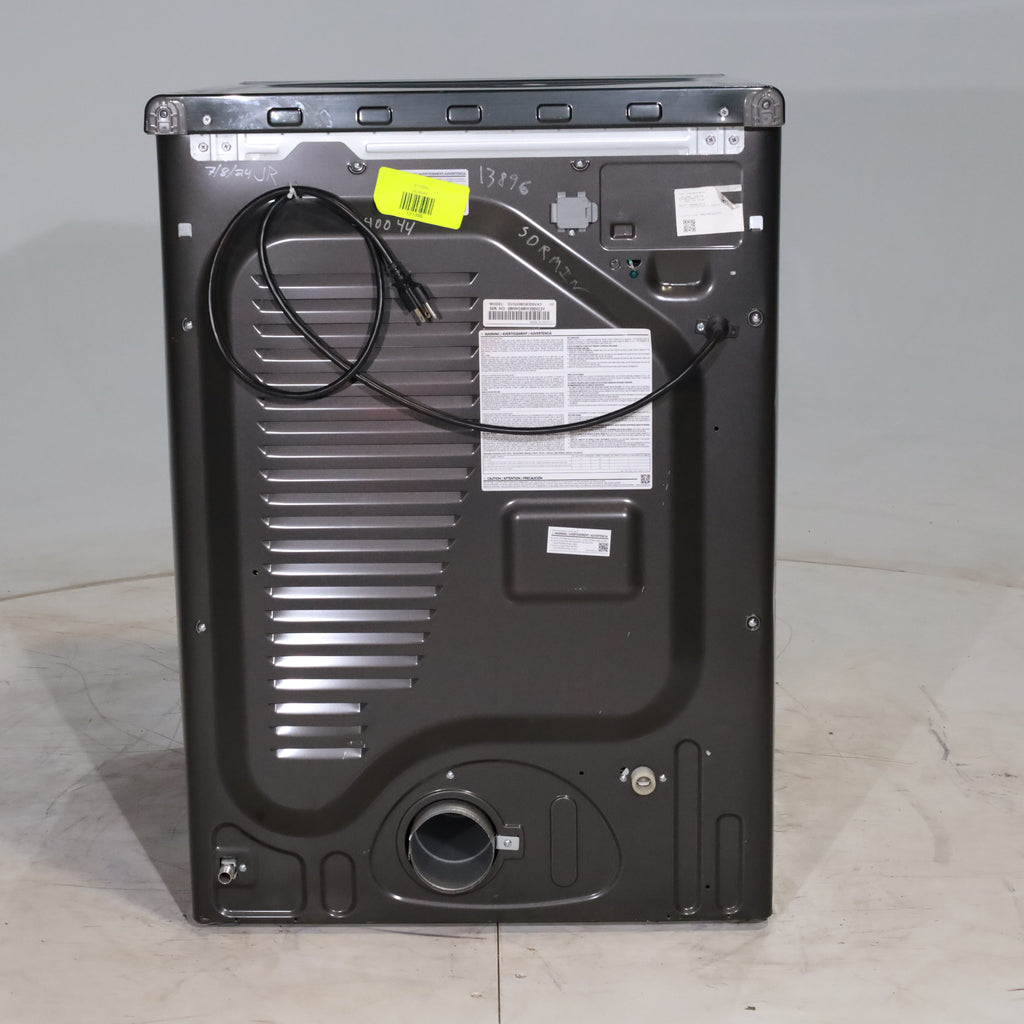 Pictures of Fingerprint Resistant Black Stainless Steel ENERGY STAR Samsung 7.5 cu. ft. Frontload Gas Dryer with Steam- Scratch & Dent - Minor - Neu Appliance Outlet - Discount Appliance Outlet in Austin, Tx