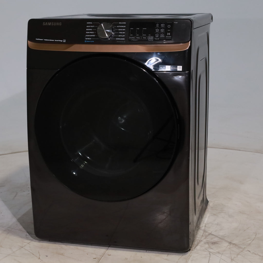 Pictures of Brushed Black ENERGY STAR Samsung 7.5 cu. ft. Frontload Electric Dryer with Steam - Scratch & Dent - Minor - Neu Appliance Outlet - Discount Appliance Outlet in Austin, Tx