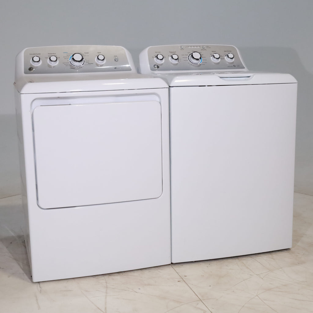 Pictures of ENERGY STAR GE. 4.2 cu. ft. Top Load Washing Machine with Stain Removal Guide and HE GE 7.2 cu. ft. Electric Dryer with HE Sensor Dry - Certified Refurbished - Neu Appliance Outlet - Discount Appliance Outlet in Austin, Tx