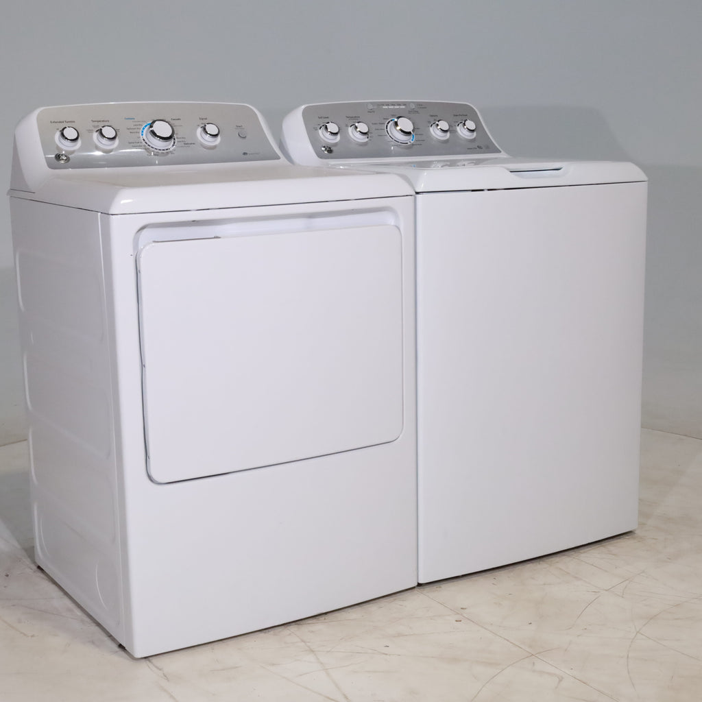 Pictures of ENERGY STAR GE. 4.2 cu. ft. Top Load Washing Machine with Stain Removal Guide and HE GE 7.2 cu. ft. Electric Dryer with HE Sensor Dry - Certified Refurbished - Neu Appliance Outlet - Discount Appliance Outlet in Austin, Tx