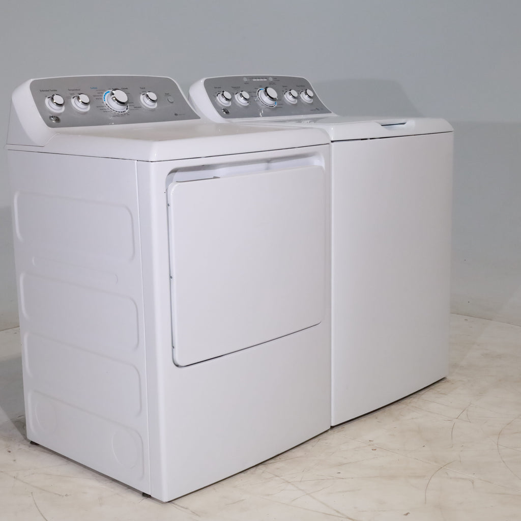 Pictures of ENERGY STAR GE. 4.2 cu. ft. Top Load Washing Machine with Stain Removal Guide and HE GE 7.2 cu. ft. Electric Dryer with HE Sensor Dry - Certified Refurbished - Neu Appliance Outlet - Discount Appliance Outlet in Austin, Tx