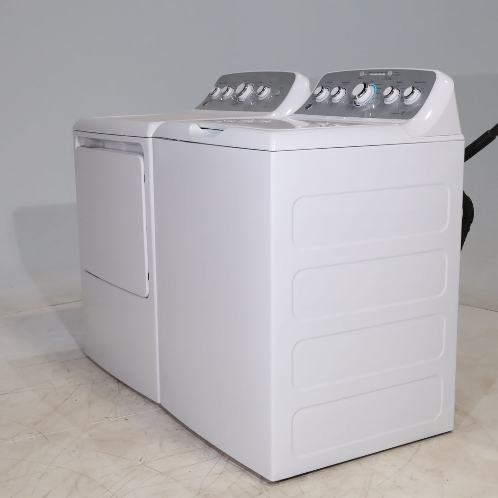 Pictures of ENERGY STAR GE. 4.2 cu. ft. Top Load Washing Machine with Stain Removal Guide and HE GE 7.2 cu. ft. Electric Dryer with HE Sensor Dry - Certified Refurbished - Neu Appliance Outlet - Discount Appliance Outlet in Austin, Tx