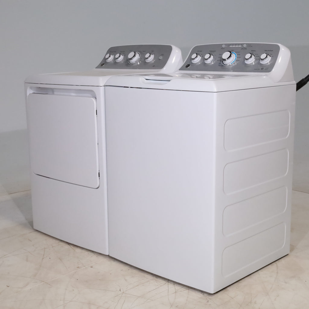 Pictures of ENERGY STAR GE. 4.2 cu. ft. Top Load Washing Machine with Stain Removal Guide and HE GE 7.2 cu. ft. Electric Dryer with HE Sensor Dry - Certified Refurbished - Neu Appliance Outlet - Discount Appliance Outlet in Austin, Tx