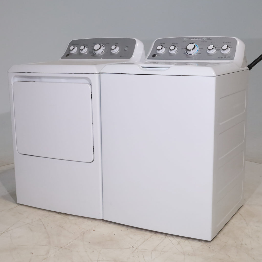 Pictures of ENERGY STAR GE. 4.2 cu. ft. Top Load Washing Machine with Stain Removal Guide and HE GE 7.2 cu. ft. Electric Dryer with HE Sensor Dry - Certified Refurbished - Neu Appliance Outlet - Discount Appliance Outlet in Austin, Tx