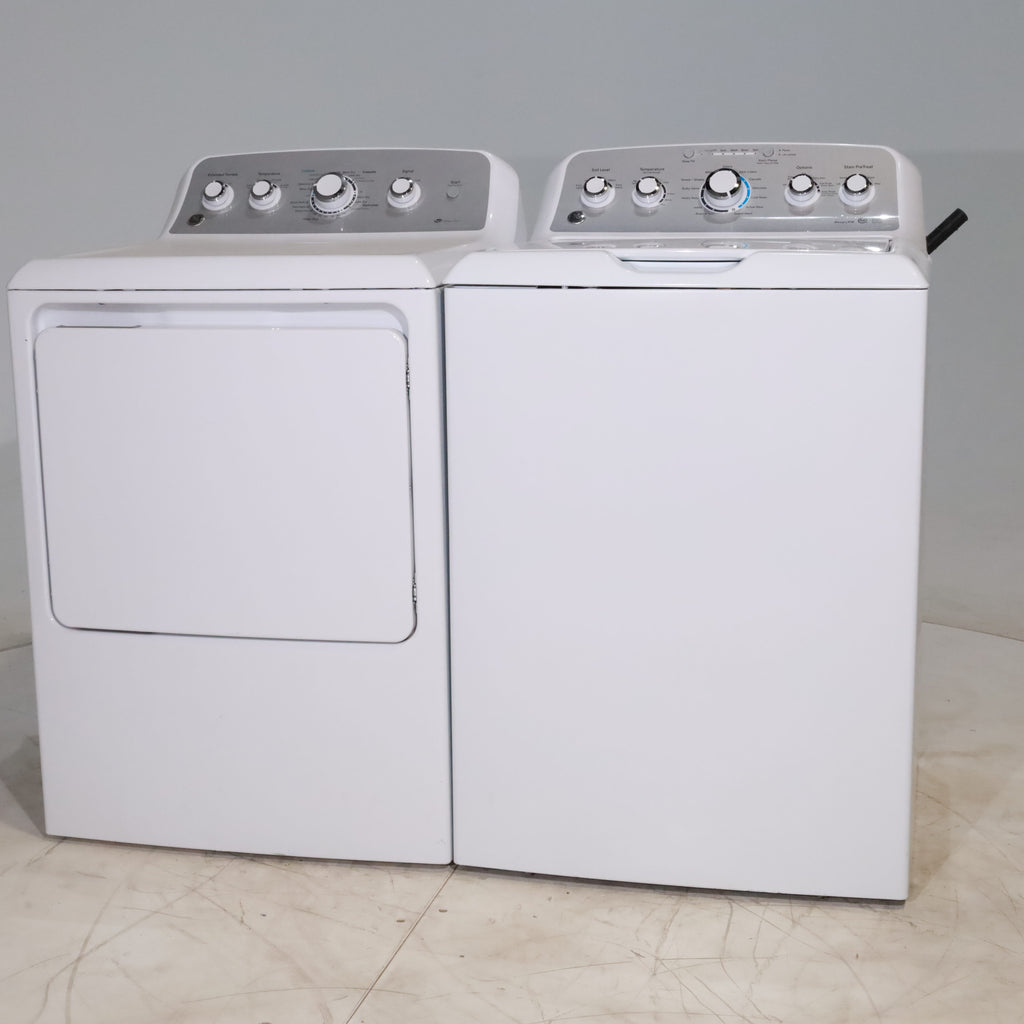 Pictures of ENERGY STAR GE. 4.2 cu. ft. Top Load Washing Machine with Stain Removal Guide and HE GE 7.2 cu. ft. Electric Dryer with HE Sensor Dry - Certified Refurbished - Neu Appliance Outlet - Discount Appliance Outlet in Austin, Tx