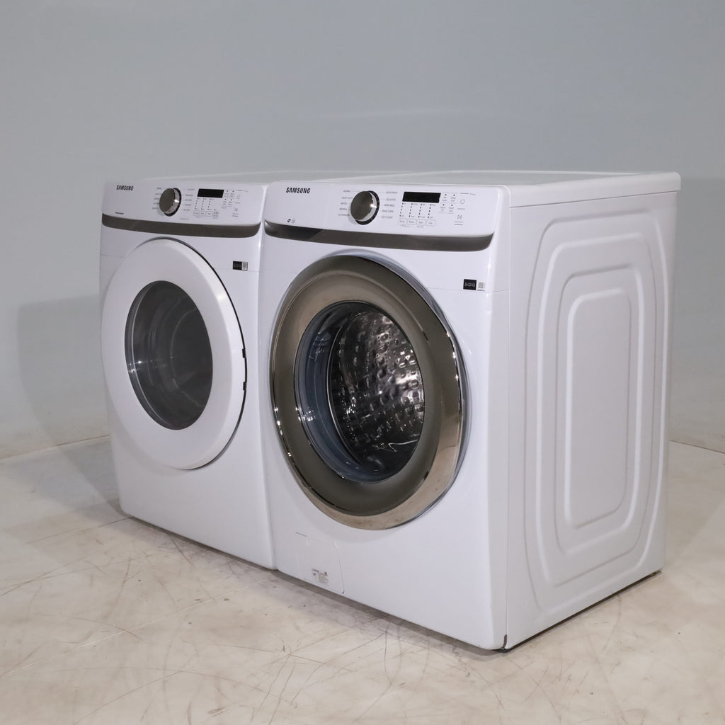 Pictures of ENERGY STAR Samsung 4.5 cu. ft. Front Load Washer with Vibration Reduction and Samsung 7.5 cu. ft. Front Load Gas with Sensor Dry and Interior Drum Light- Scratch & Dent - Minor - Neu Appliance Outlet - Discount Appliance Outlet in Austin, Tx