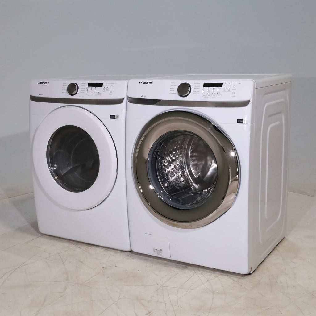 Pictures of ENERGY STAR Samsung 4.5 cu. ft. Front Load Washer with Vibration Reduction and Samsung 7.5 cu. ft. Front Load Gas with Sensor Dry and Interior Drum Light- Scratch & Dent - Minor - Neu Appliance Outlet - Discount Appliance Outlet in Austin, Tx