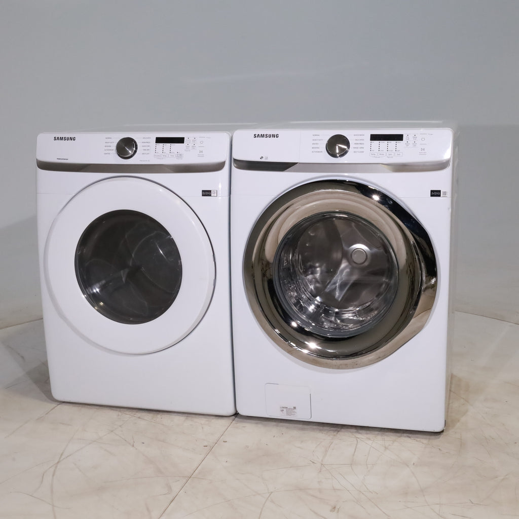 Pictures of ENERGY STAR Samsung 4.5 cu. ft. Front Load Washer with Vibration Reduction and Samsung 7.5 cu. ft. Front Load Gas with Sensor Dry and Interior Drum Light- Scratch & Dent - Minor - Neu Appliance Outlet - Discount Appliance Outlet in Austin, Tx