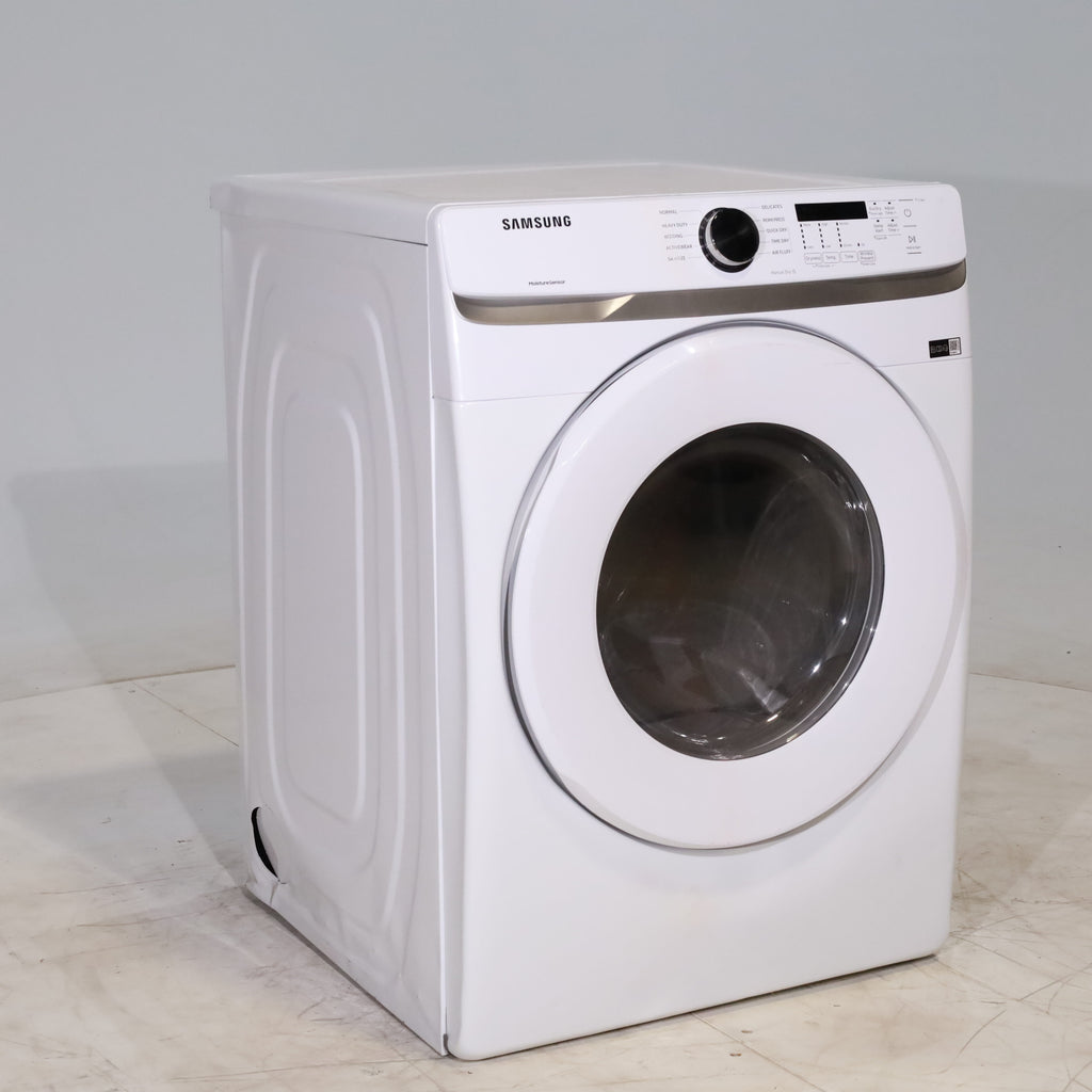 Pictures of White Samsung 7.5 cu. ft. Front Load Electric Dryer with Smart Care - Scratch and Dent - Minor - Neu Appliance Outlet - Discount Appliance Outlet in Austin, Tx