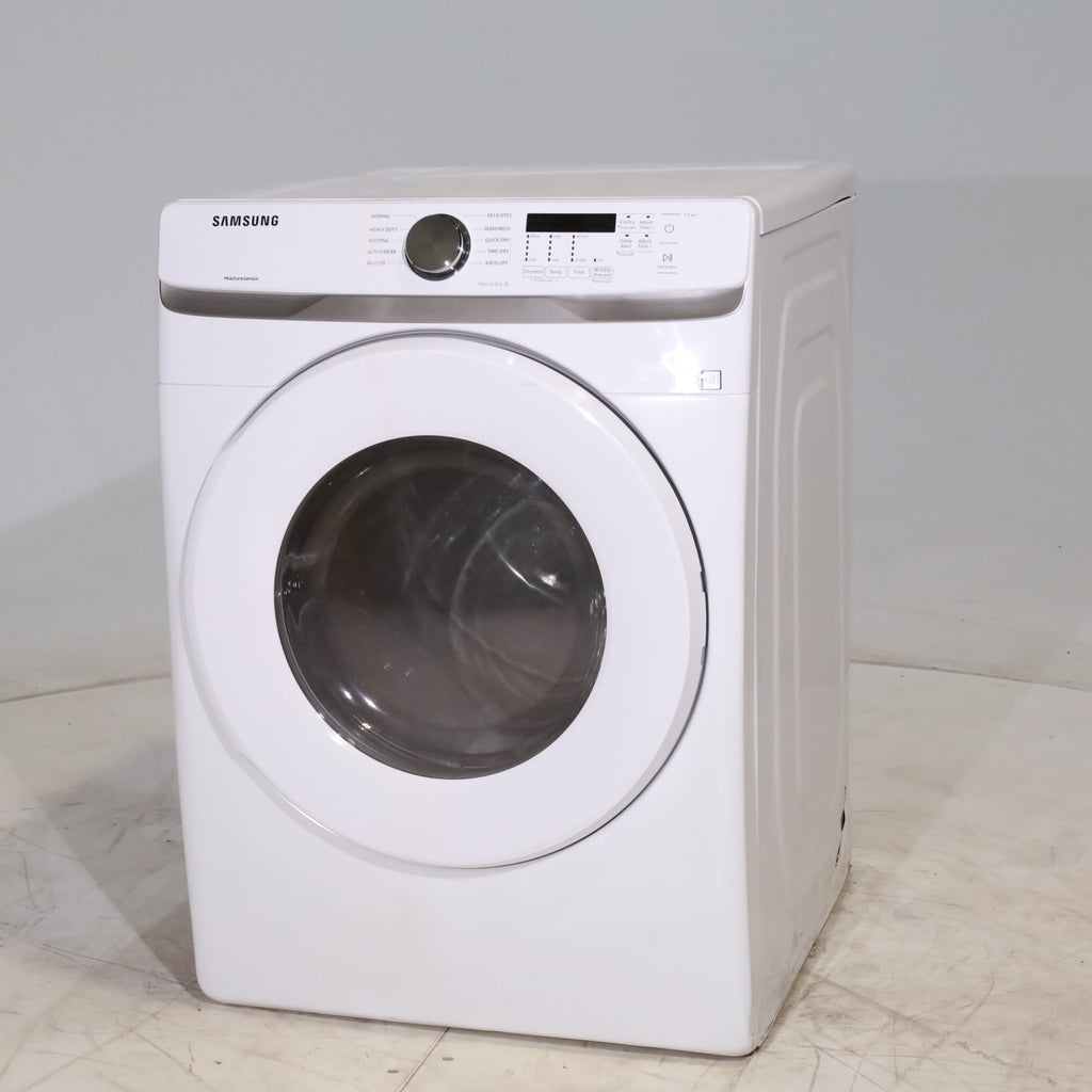 Pictures of White Samsung 7.5 cu. ft. Front Load Electric Dryer with Smart Care - Scratch and Dent - Minor - Neu Appliance Outlet - Discount Appliance Outlet in Austin, Tx