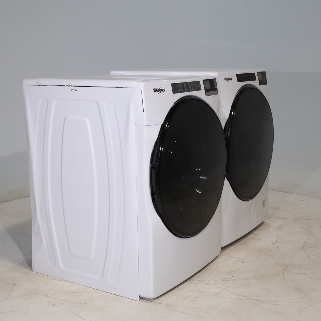 Pictures of Whirlpool ENERGY STAR 4.5 Cu. Ft. Front Load Washer with Quick Wash Cycle and 7.4 Cu. Ft. ENERGY STAR Electric Wrinkle Shield Dryer with Advanced Moisture Sensing - Scratch and Dent - Minor - Neu Appliance Outlet - Discount Appliance Outlet in Austin, Tx