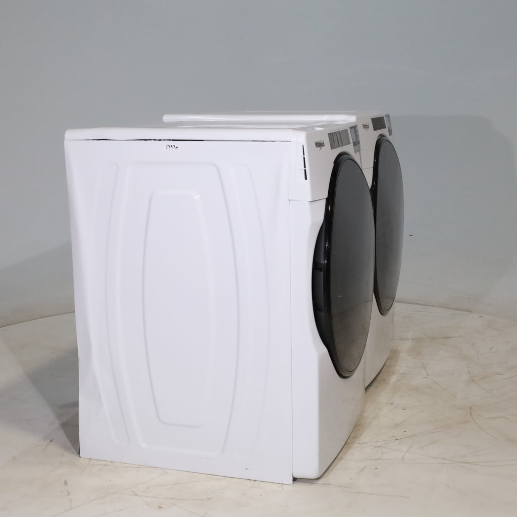 Pictures of Whirlpool ENERGY STAR 4.5 Cu. Ft. Front Load Washer with Quick Wash Cycle and 7.4 Cu. Ft. ENERGY STAR Electric Wrinkle Shield Dryer with Advanced Moisture Sensing - Scratch and Dent - Minor - Neu Appliance Outlet - Discount Appliance Outlet in Austin, Tx
