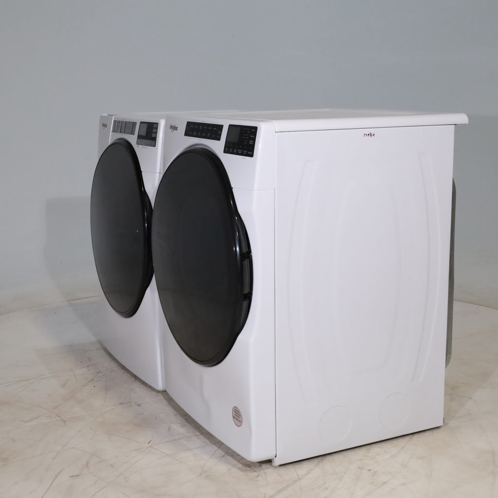 Pictures of Whirlpool ENERGY STAR 4.5 Cu. Ft. Front Load Washer with Quick Wash Cycle and 7.4 Cu. Ft. ENERGY STAR Electric Wrinkle Shield Dryer with Advanced Moisture Sensing - Scratch and Dent - Minor - Neu Appliance Outlet - Discount Appliance Outlet in Austin, Tx