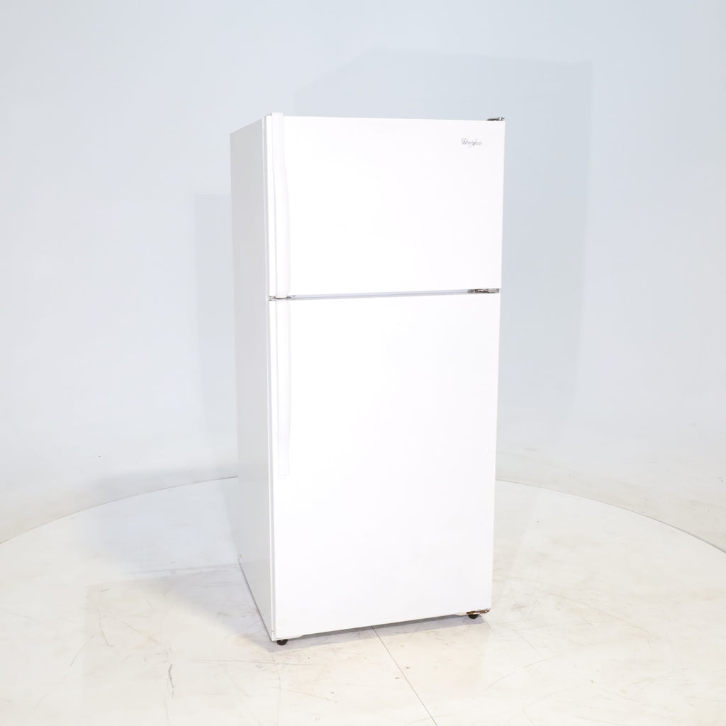 Pictures of 28" Wide White Whirlpool 14 cu ft Top Freezer and Bottom Refrigerator - Certified Refurbished - Neu Appliance Outlet - Discount Appliance Outlet in Austin, Tx