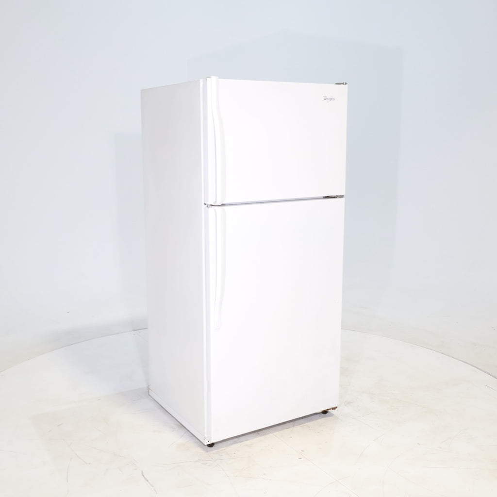 Pictures of 28" Wide White Whirlpool 14 cu ft Top Freezer and Bottom Refrigerator - Certified Refurbished - Neu Appliance Outlet - Discount Appliance Outlet in Austin, Tx