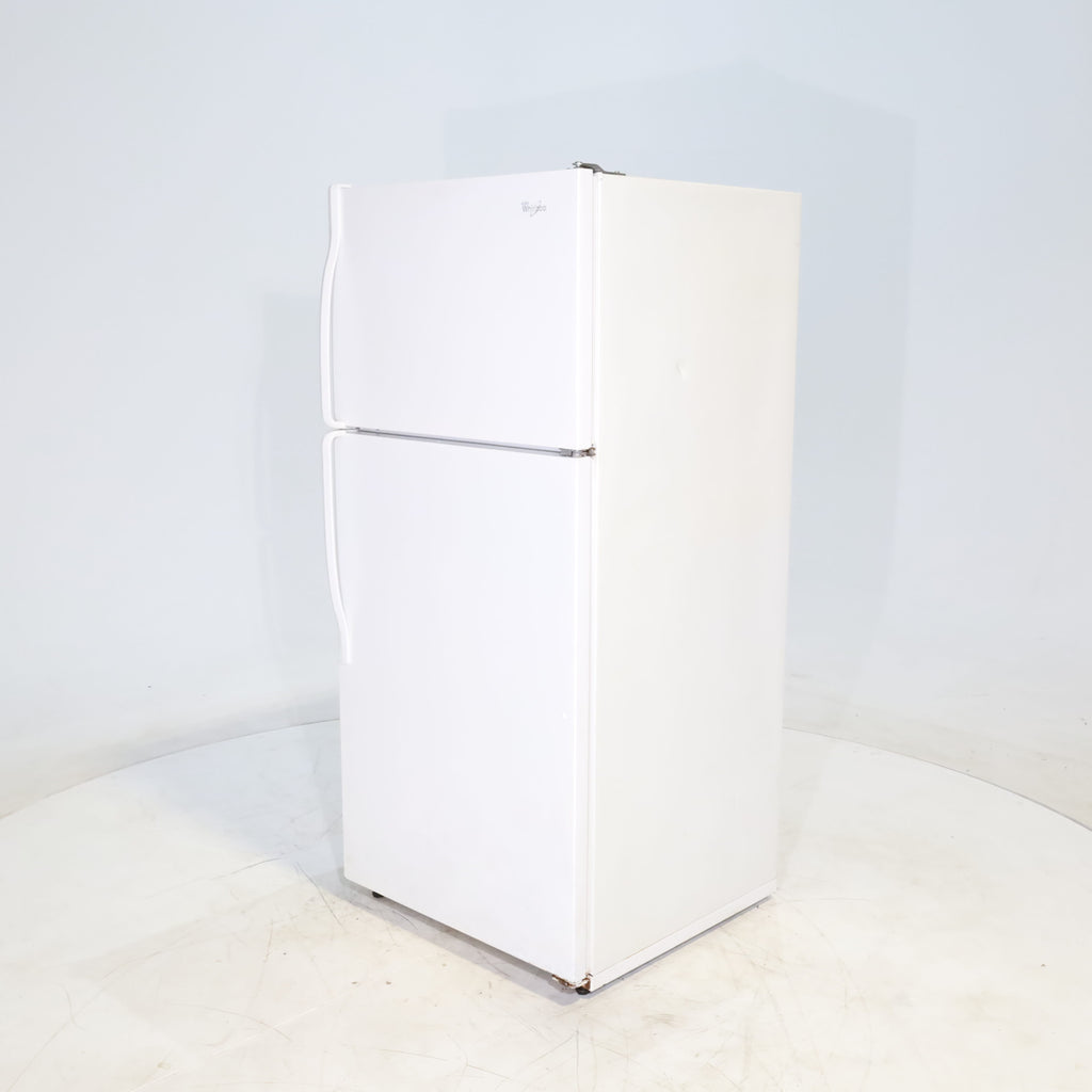 Pictures of 28" Wide White Whirlpool 14 cu ft Top Freezer and Bottom Refrigerator - Certified Refurbished - Neu Appliance Outlet - Discount Appliance Outlet in Austin, Tx