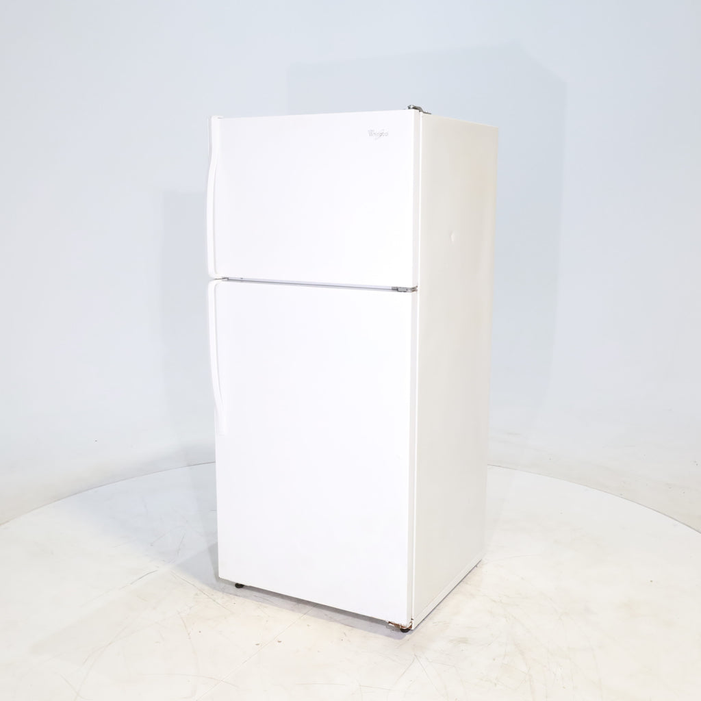 Pictures of 28" Wide White Whirlpool 14 cu ft Top Freezer and Bottom Refrigerator - Certified Refurbished - Neu Appliance Outlet - Discount Appliance Outlet in Austin, Tx