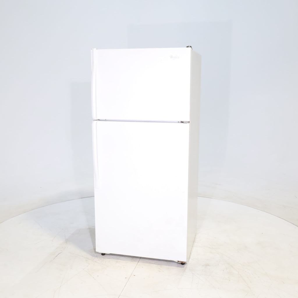 Pictures of 28" Wide White Whirlpool 14 cu ft Top Freezer and Bottom Refrigerator - Certified Refurbished - Neu Appliance Outlet - Discount Appliance Outlet in Austin, Tx