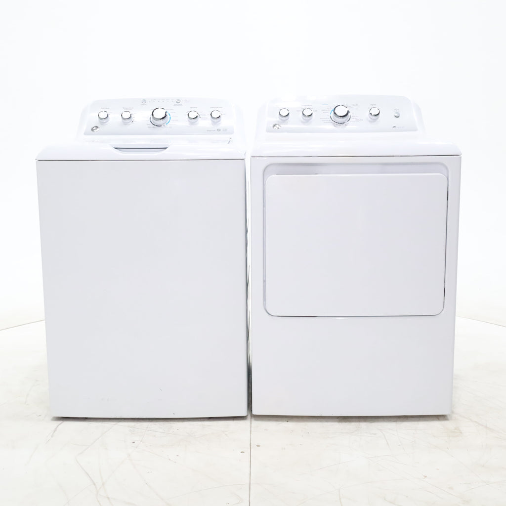 Pictures of ENERGY STAR GE  4.4 cu. ft. Top Load Washing Machine with Infusor Wash System and 7.2 cu. ft. Electric Dryer with HE Sensor Dry - Certified Refurbished - Neu Appliance Outlet - Discount Appliance Outlet in Austin, Tx