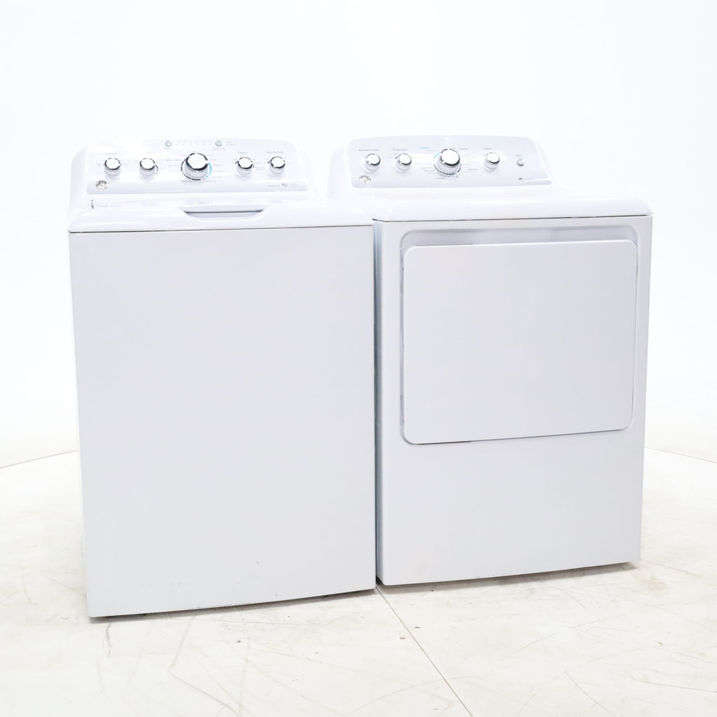 Pictures of ENERGY STAR GE  4.4 cu. ft. Top Load Washing Machine with Infusor Wash System and 7.2 cu. ft. Electric Dryer with HE Sensor Dry - Certified Refurbished - Neu Appliance Outlet - Discount Appliance Outlet in Austin, Tx